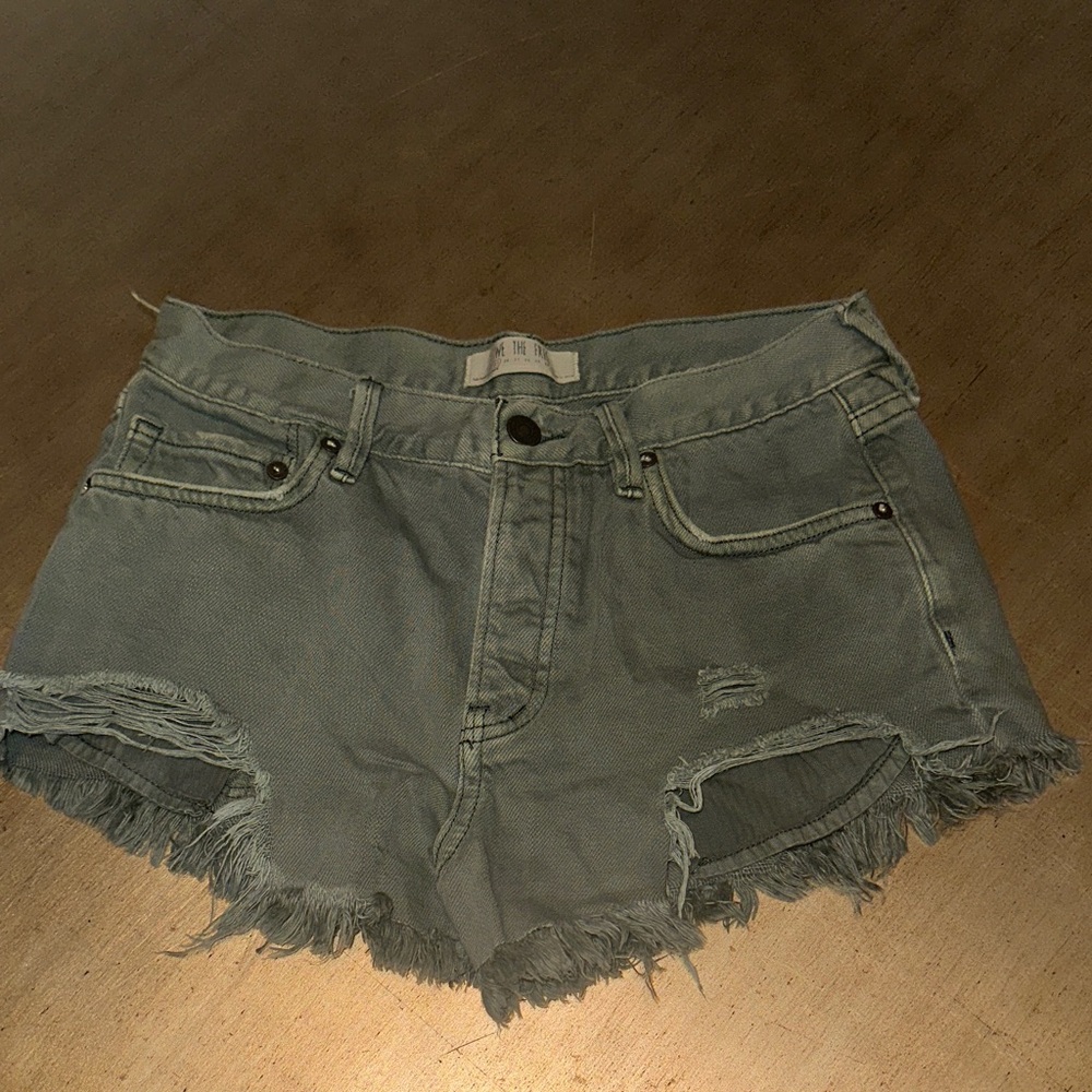 We The Free Olive Jean Shorts